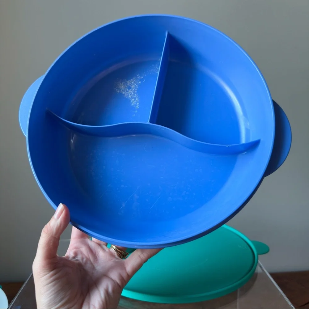Vintage Tupperware Microsteamer 3 Piece Steamer Rice Cooker Memphis Design Style